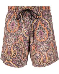 Etro - Paisley-print Swim Shorts - Lyst