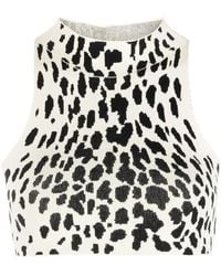 Ssheena - Sheena Animal-Pattern Crop Top - Lyst