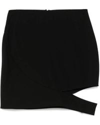 Nensi Dojaka - Panelled Cut-Out Asymmetric Mini Skirt - Lyst