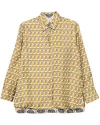Max Mara - Printed Button-Down Silk Shirt - Lyst