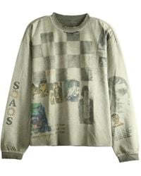 SAITOS - Public Image Distressed Long-Sleeve T-Shirt - Lyst