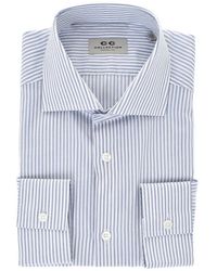 Corneliani - Awning-Stripe French-Collar Shirt - Lyst