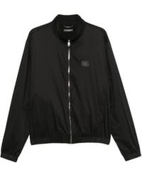 Dolce & Gabbana - Logo-Plaque Zip-Up Jacket - Lyst