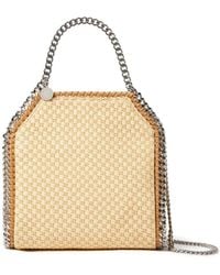Stella McCartney - Mini Falabella Raffia Tote Bag - Lyst