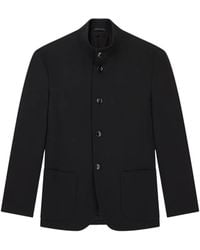 Giorgio Armani - Mandarin-Collar Virgin Wool Jacket - Lyst