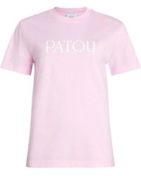 Patou - T-Shirt Aus Bio-Baumwolle Mit Logo-Print - Lyst