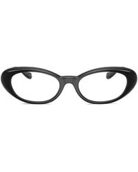 Versace - Medusa-Detail Oval-Frame Glasses - Lyst