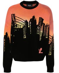 DSquared² - パターンインターシャ セーター - Lyst