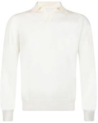 Gran Sasso - Fine-Knit Polo-Collar Sweater - Lyst