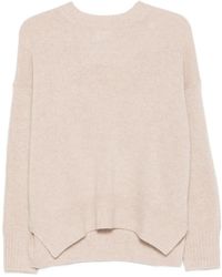 Allude - Ribbed-Knit Crew Neck Sweater - Lyst