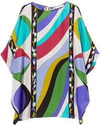 Emilio Pucci - Pesci-print Silk Kaftan Dress - Lyst