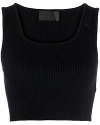 Philipp Plein - Signature Wool Cropped Top - Lyst