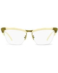 Gucci - Bamboo-Detail Cat-Eye Glasses - Lyst