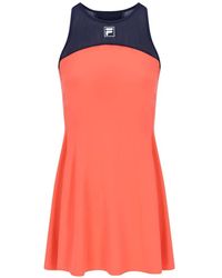 Fila - Contrast-Panel Racerback Inner-Shorts Dress - Lyst