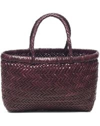 Dragon Diffusion - Flat Gora Herringbone-Weave Leather Shoulder Bag - Lyst