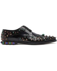 Dolce & Gabbana - Zapatos derby con apliques de cristal - Lyst