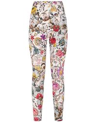 Roberto Cavalli - Floral-Print Leggings - Lyst