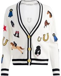 Alice + Olivia - Bradley Equestrian-motif Cardigan - Lyst