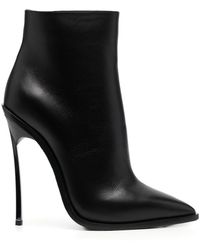 Casadei - Pointed Leather Boots - Lyst
