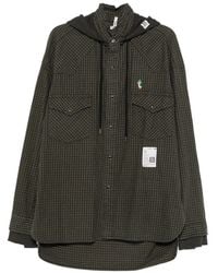 Maison Mihara Yasuhiro - Check-Pattern Hooded Shirt - Lyst