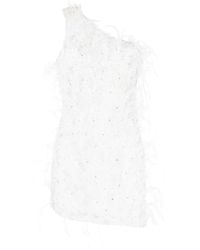 retroféte - Minikleid Mit Federn Sina - Lyst