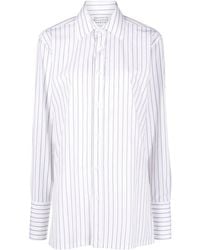 Maison Margiela - Long-Sleeve Pinstripe-Pattern Shirt - Lyst