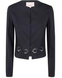 Twinset - Jacke mit Spitzeneinsatz - Lyst