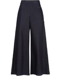 Marni - Stretch Cotton Wide Leg Jeans - Lyst
