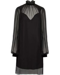 Nina Ricci - High-Neck Balloon-Sleeve Mini Dress - Lyst