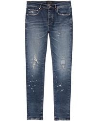 Purple Brand - Distressed Slim-cut Jeans - Lyst