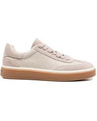 SERGIO MORETTI FIRENZE - Baskets À Empiècements En Daim - Lyst
