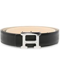Daniele Alessandrini - Logo-Plaque Leather Belt - Lyst