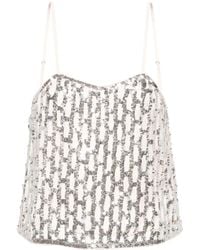forte_forte - Sequin-Embellished Sleeveless Top - Lyst