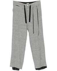 Midorikawa - Pantaloni Con Motivo Pied-De-Poule - Lyst