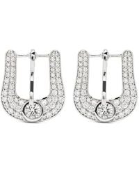 Roses Metals - 14Kt Buckle-Motif Diamond Earrings - Lyst