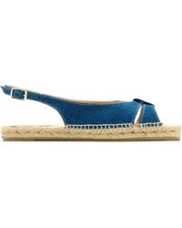 Castañer - Flache Slingback-Espadrilles aus Denim - Lyst