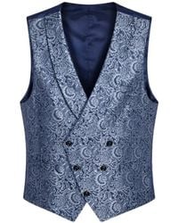 Luigi Bianchi - Paisley-Jacquard Double-Breasted Waistcoat - Lyst