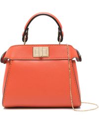 Fendi Nano Peekaboo Maxi Handle | Lyst