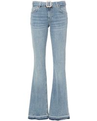 Liu Jo - Belted Mid-rise Flared Jeans - Lyst
