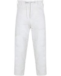 Amir Slama - Broderie-Anglaise Drawstring Trousers - Lyst