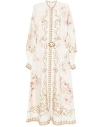 Zimmermann - 'Hypnotic Buttoned Midi' Dress - Lyst