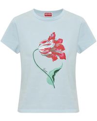KENZO - Tulip Cotton T-Shirt - Lyst