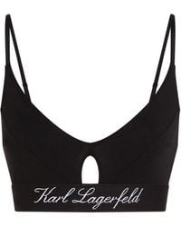 Karl Lagerfeld - Hotel Karl Peephole-Detail Bra - Lyst