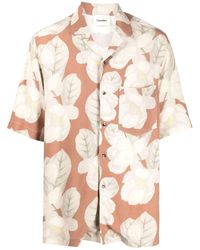 Nanushka - Camisa con estampado floral y manga corta - Lyst
