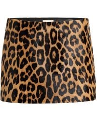 KHAITE - Mini-Rok Met Luipaardprint - Lyst