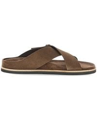 Paul & Shark - Crossover Suede Slip-On Sandals - Lyst