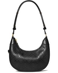 Tory Burch - T Monogram Crescent Schoudertas Met Monogram - Lyst