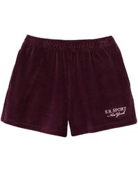 Sporty & Rich - Pantalones cortos con logo bordado - Lyst