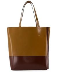 Marni - Museo Colour-Block Leather Tote Bag - Lyst
