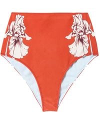 La DoubleJ - Bas De Bikini À Fleurs - Lyst